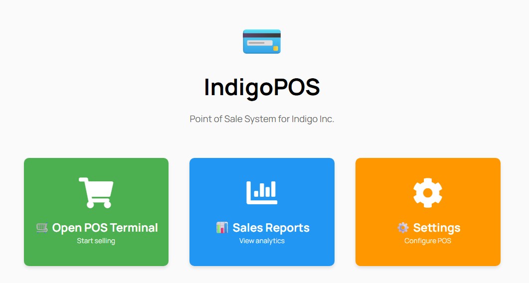 GoPOS Point of Sale Dashboard